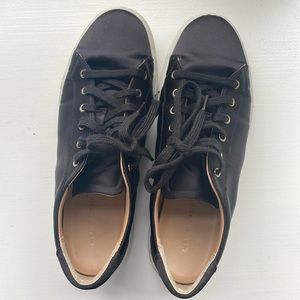 Club Monaco Black Satin “Jadyn” Sneakers Sz 8